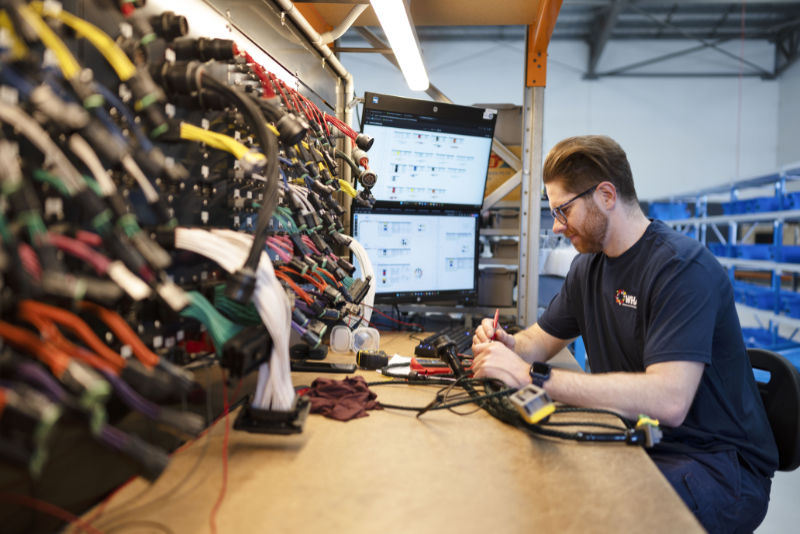 Wiring Harnesses for Industry - Testing in WHA Workshop
